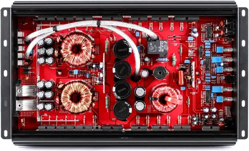 Vista 4 de Skar Audio SKv2-1500.1D Amplificador de subwoofer monobloque Clase D MOSFET de grado de competición, potencia máxima de 2200 W