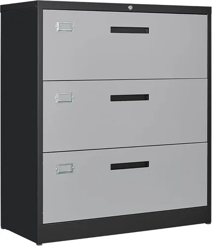 Vista 19 de Letaya Archivador de 2 cajones con cerradura, archivador lateral de metal para oficina en casa, tamaño carta/legal/A4