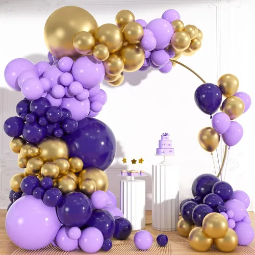 Vista 10 de Kit de arco de guirnalda de globos negros y dorados, 18, 12, 10, 5 pulgadas, globos de látex de confeti dorado metálico negro para decoraciones