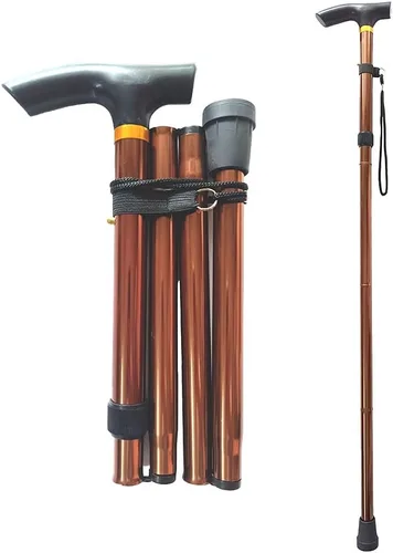 Vista 13 de Bastón plegable para mujeres y hombres mayores, palos ligeros plegables para equilibrio de personas mayores, bastones ajustables, palo y muletas