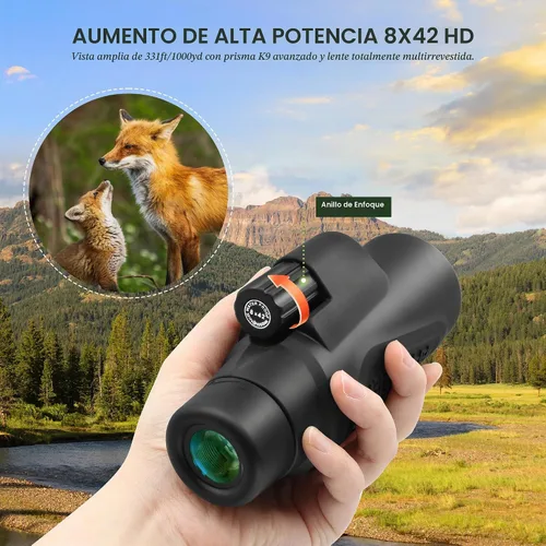 Vista 2 de Telescopio monocular 8x42 impermeable de alta potencia para adultos