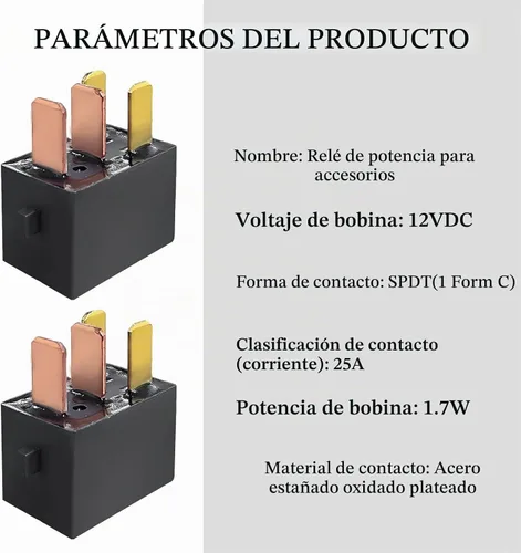 Vista 3 de Yourkar - 1 relé de CA para automóvil, G8HL-H71-12VDC, 4 pines de CA y relés de arranque, relés de arranque de múltiples relés de potencia