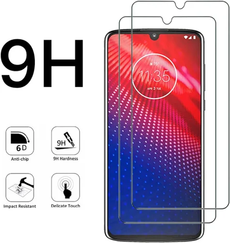 Vista 5 de Protector de pantalla transparente para Motorola Moto Z4 HD, vidrio templado, 2 unidades, dureza 9H, antiarañazos, protector de pantalla templado