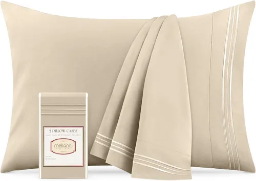 Vista 19 de Mellanni Fundas de almohada de lujo, extrasuaves, refrescantes, fundas de almohada de 12 piezas de la colección icónica, cierre de sobre
