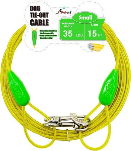 Vista 9 de Petest Cable de amarre reflectante de 15 pies para perros pequeños de hasta 35 libras