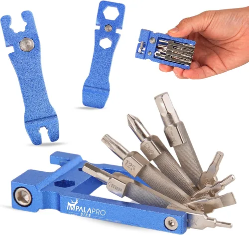 Vista 12 de Kit de herramientas para bicicleta portátil 20 en 1, compacto y ligero (4.14 oz) cromo-vanadio (CRV) - Multiherramienta para bicicleta