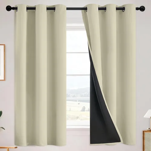Vista 108 de SimpleHome Cortinas opacas 100% aguamarina, oscurecimiento de la habitación Aqua