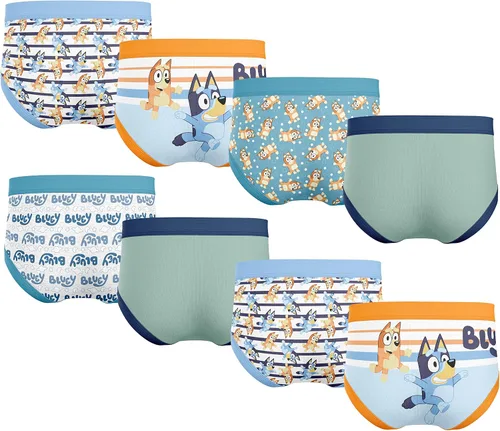 Vista 2 de Bluey Paquete exclusivo de Tienda para niños, 10 pares de calzoncillos 100% algodón peinado, tallas 23t, 4t, 4, 6 y 8