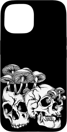 Vista 6 de Skull Goth Gothic Occult Emo Satanic Mushroom Skeleton Case for iPhone 17