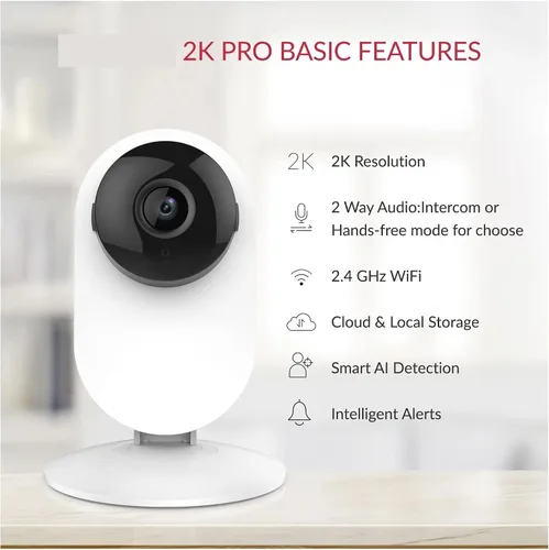 Vista 4 de Kit de cámara doméstica WiFi 2K 2/4pcs EU Enchufe
