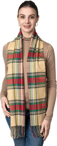 Vista 35 de Bufanda de invierno Achillea suave y cálida, de tartán, a cuadros, de cachemira, unisex