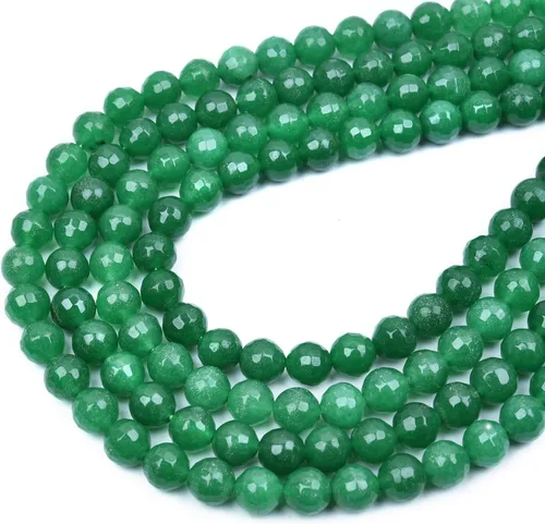 Vista 8 de HAAMIIQII Cuentas espaciadoras de piedra libre de jade rojo de 0.394 a 0.630 pulgadas, cuentas sueltas para la fabricación de joyas, pulseras