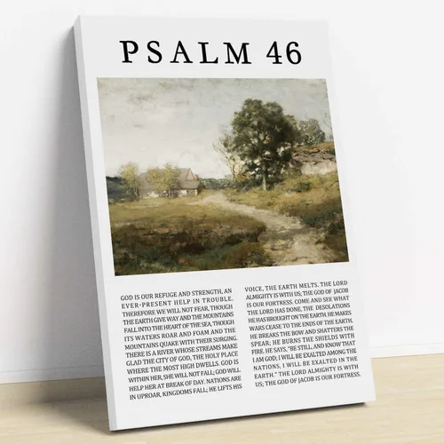 Vista 17 de Arte de pared de acuarela de Jesús, pintura en lienzo cristiano, imágenes de las Escrituras, decoración de pared, póster con versículos bíblicos
