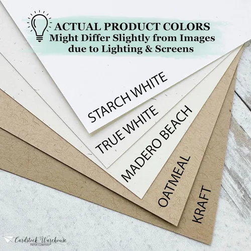 Vista 3 de Cardstock Warehouse Speckletone Papel de Cartulina Kraft Marrón – 25 hojas, 12 x 12 pulgadas, 80 lb/215 gsm – 100% reciclado, acabado mate premium