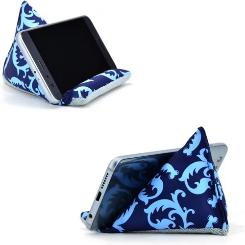Vista 2 de Soporte de teléfono para escritorio, soporte de almohada para teléfono para iPhone 15 16 Pro, soportes de teléfono de tela hechos a mano tipo bean