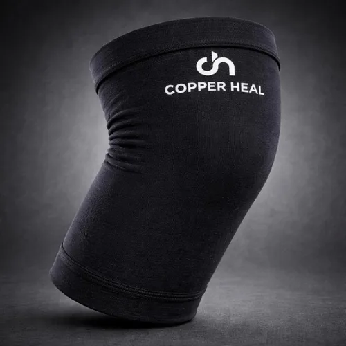 Vista 5 de COPPER HEAL Rodillera de compresión garantizada con el más alto contenido de cobre infundido para apoyar los músculos y articulaciones rígidos