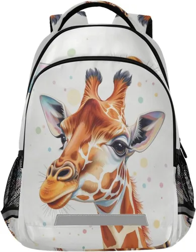 Vista 20 de Kcldeci Mochila escolar para niños pequeños, diseño de leopardo, leopardo, arcoíris, para niños, niñas, mochila escolar para libros de primaria A01