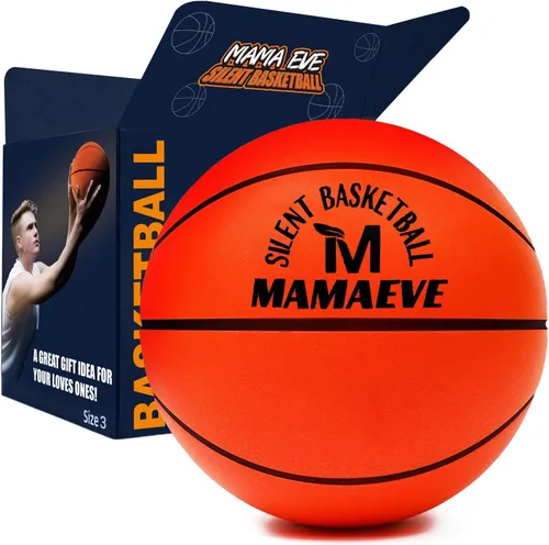 Vista 10 de Silent Basketball Size 7-Size 5-Size 3, New Upgraded Grooved Airless Indoor Basketball, Real Feel & Bounce Like Official Ball, Quiet Dribbling
