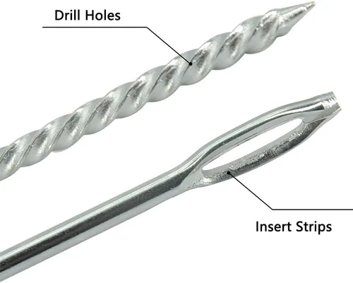 Vista 7 de Kit de reparación de neumáticos, kit de reparación de neumáticos de acero con herramientas de inserción de mango en T, 4 herramientas de sonda