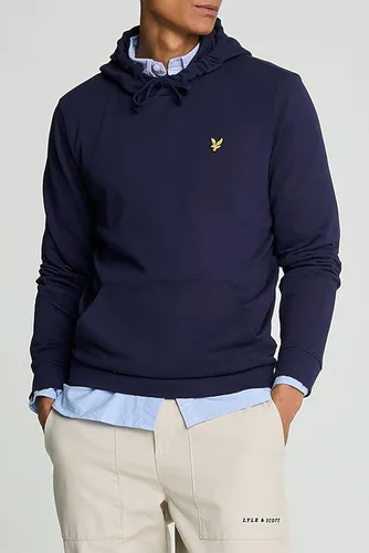 Vista 2 de Lyle & Scott Sudadera con capucha con logotipo para hombre, azul, L, Azul