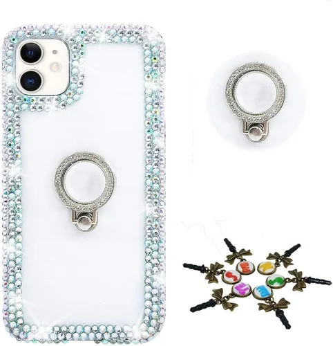 Vista 44 de Sparkle - Funda para teléfono compatible con Samsung Galaxy Z Flip 2 5G - Elegante - Funda 3D hecha a mano con diseño de diamantes de imitación
