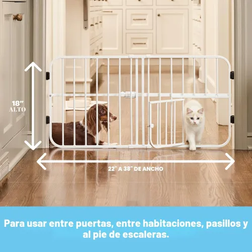 Vista 3 de Reja expandible Lil´ Tuffy con puerta pequeña para mascotas de Carlson Pet Products, Beige