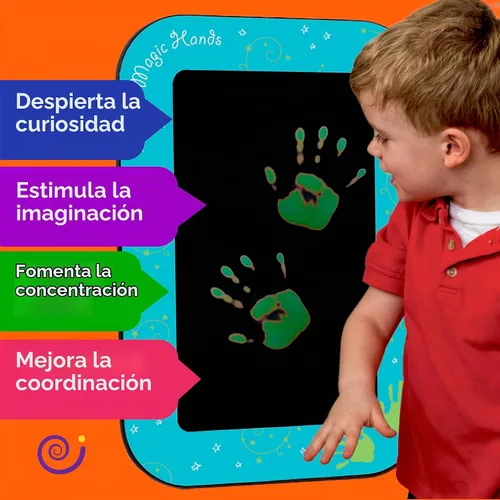 Vista 8 de Panel de manos mágicas, actividad de pared sensible al calor que cambia de color, interactivo preescolar, 22 x 1.25 x 15 pulgadas (20-MGC-009)