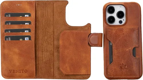 Vista 136 de Venito Florence - Funda de piel compatible con Samsung Galaxy S9, extra segura con bloqueo RFID, cartera desmontable para teléfono (gris decolorado)
