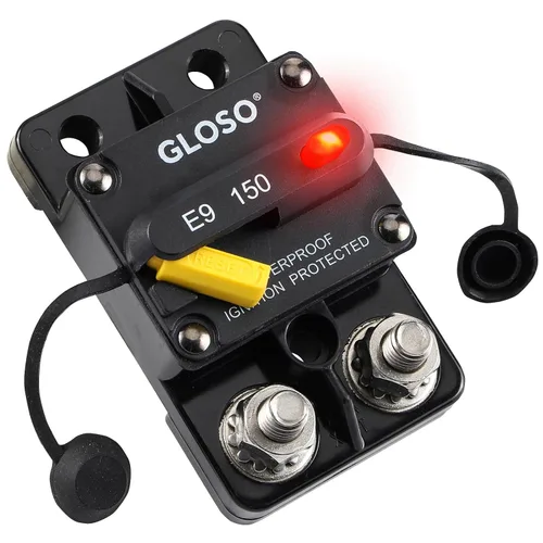 Vista 16 de GLOSO E97L Indicador LED T1 Interruptor de reinicio automático para disyuntor de circuito de Hi-Amp de camión RV marino (60A)