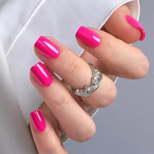 Vista 18 de CurvLife - Uñas postizas cuadradas cortas a presión, color blanco brillante Cuadrado Gradiente Blanco
