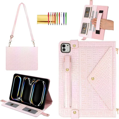 Vista 83 de Funda tipo bolso para iPad mini de 5ª/4ª/3ª/2ª/1ª generación de 7.9 pulgadas, Techcircle funda ligera tipo folio con soporte bandolera con billetera