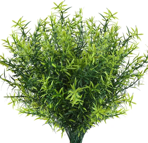 Vista 9 de CEWOR - 12 paquetes de flores artificiales para interior y exterior, margarita de seda falsa con hojas de eucalipto, flor artificial para maceta