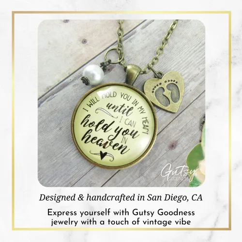 Vista 18 de Gutsy Goodness Miscarriage Necklace Comforting Sentimental Handmade Jewelry For Mom - Pendant, Message Card, Keepsake Gift Box