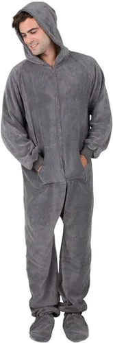 Vista 3 de Footed Pajamas - Adult Chenille Hoodie Onesie One-Piece Pajama Jumpsuits for Men and Women Pjs Unisex