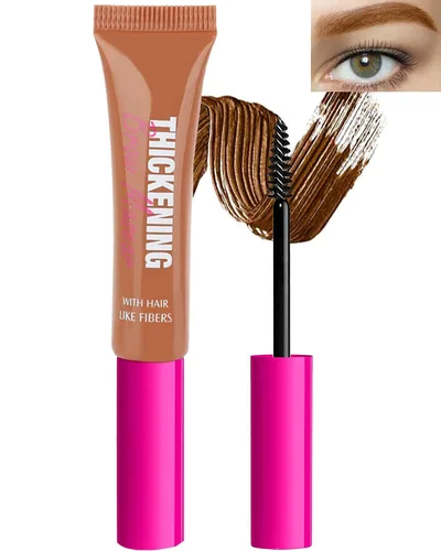 Vista 20 de Kit de gel de cejas teñido impermeable, gel de rímel de cejas engrosante y pegamento de cejas de ajuste transparente, crema de cejas de relleno