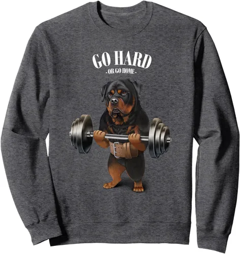 Vista 5 de Sudadera de levantamiento de pesas para perros Rottweiler, Negro