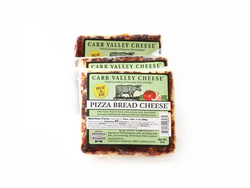 Vista 7 de Carr Valley Bread Cheese® Paquete de 3 (3) piezas de 6 onzas Auténtico queso para asar a la parrilla Wisconsin Heat & Eat (Bacon)