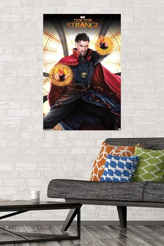 Vista 2 de Trends International Marvel Doctor Strange - Póster de pared de tragaluz, 34 pulgadas de largo x 22.4 W, versión premium sin marco