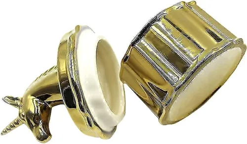 Vista 3 de Mossty - Joyero dorado con diseño de unicornio para baño, soporte para anillos de porcelana, organizador de aretes, estuche de almacenamiento