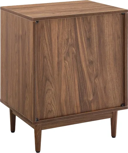 Vista 5 de Crosley Furniture Liam - Mesa auxiliar y soporte para tocadiscos con almacenamiento para discos de vinilo, nogal
