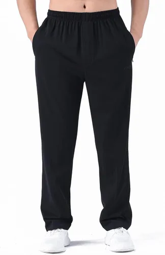 Vista 2 de Pantalones deportivos con cremallera frontal y parte inferior abierta para hombre