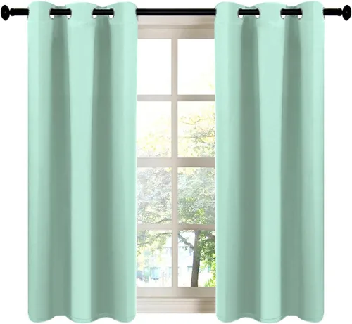 Vista 130 de LA PALMA Cortinas opacas con aislamiento térmico y ojales, para sala de estar, dormitorio, paquete de 2 paneles