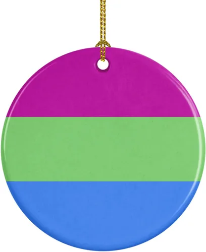 Vista 26 de Caroline's Treasures Trigender Pride - Adorno de cerámica para colgar en el árbol de Navidad, para el hogar, Navidad, fiestas, regalo, 3 pulgadas