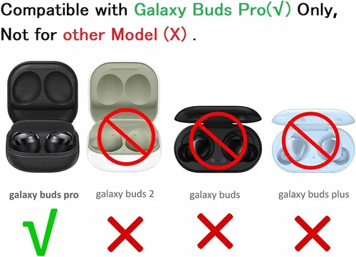 Vista 2 de JNSA Reemplazo de silicona para auriculares Galaxy Buds Pro, S/M/L 3 tamaños 3 pares, cabe en la funda, auriculares geles para oídos, color negro