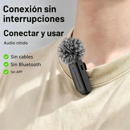 Vista 3 de MAYBESTA Mini micrófono inalámbrico para iPhone y teléfono Android, micrófonos de solapa Bluetooth con estuche de carga para grabación de video, 2