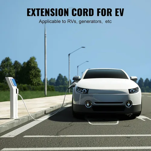 Vista 7 de VEVOR Cable de extensión de 50 amperios para caravana de 25 pies, resistente STW calibre 6/3+8/1, cable de alimentación para RV, conector NEMA