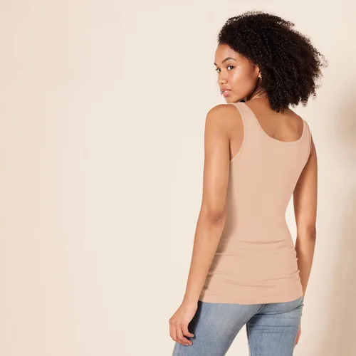 Vista 4 de Tienda Essentials Women's Slim-Fit Tank Top, Pack of 2, Beige