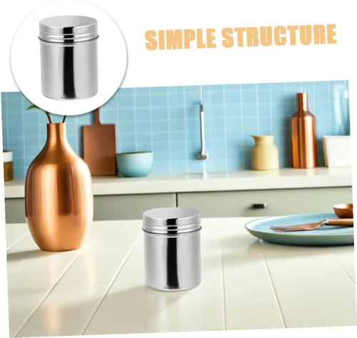 Vista 3 de Stainless Steel Storage Jars with Airtight Lids 2Pcs for Travel