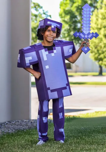 Vista 2 de Minecraft Enchanted Diamond Armor Deluxe - Disfraz infantil