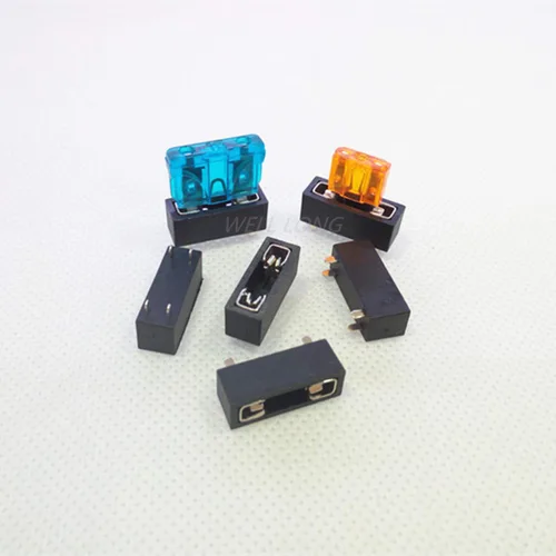 Vista 2 de 20 unids/lote PCB Montaje en Panel Bloques de Seguro Terminales de Seguridad Micro Mini Mediano Pequeño Universal Portafusibles de Coche